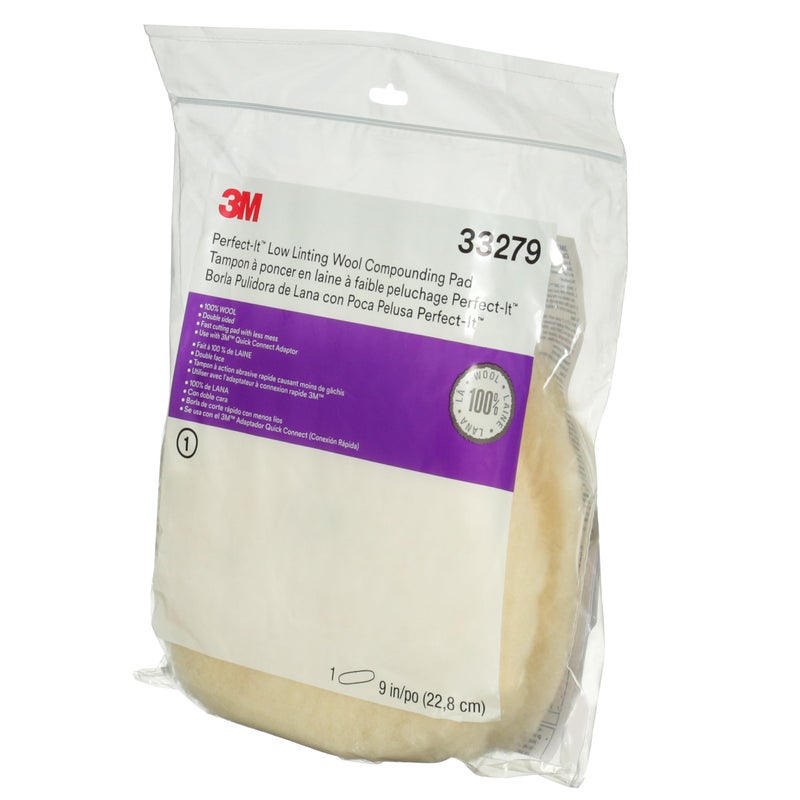 Perfect-It 3M Low Linting Wool Compounding Pad, 33279, 9 in - Image 4